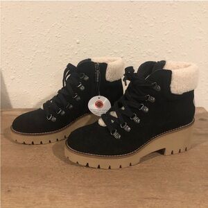 Women's Black and Tan Ankle Boots